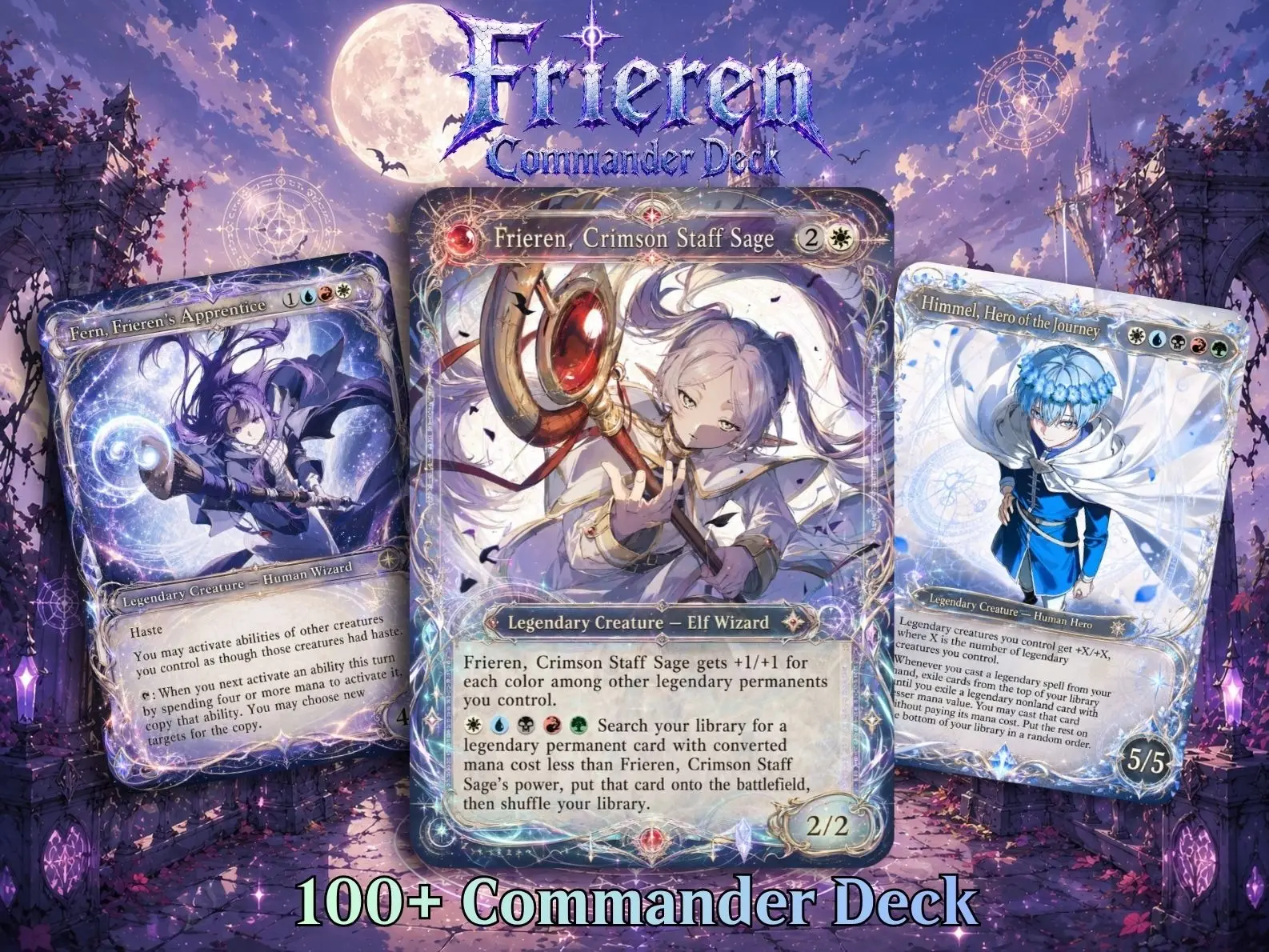 Frieren Crimson Staff Sage MTG Proxy Commander Deck - 100+ Cards