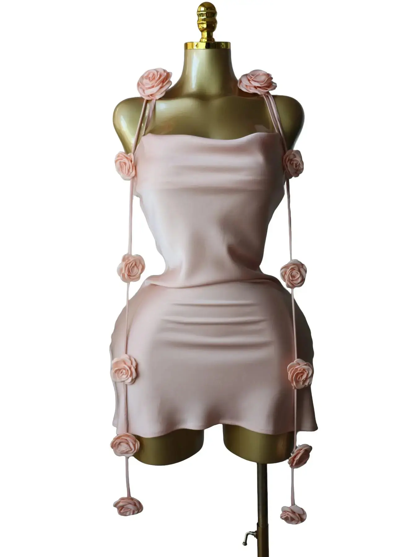 PULKRITU Women's Sleeveless Midi Dress, Aesthetic Floral Patchwork Drape Design, Birthdays & Club Party Outfit, Evening Formal Wear, Satin Mini A-line Spaghetti Strap Dresses, Cocktail Prom Dresses, Engagement Dress, Formal, Womenswear, Style