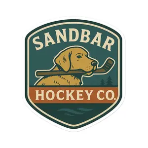 Dog Hockey Sticker