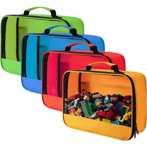 4 Pack Toys Storage Bag,Classic Bricks Building Set Storage Bag,Large Travel Case for Building Toys,Puzzles,Outdoor Travel,Cosmetic,Home,Jewelry,Halloween Christmas Party Gifts,Hand Tools Kits