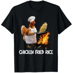 Cooking Meme Chicken Chef Funny Humor Fried Rice T-Shirt