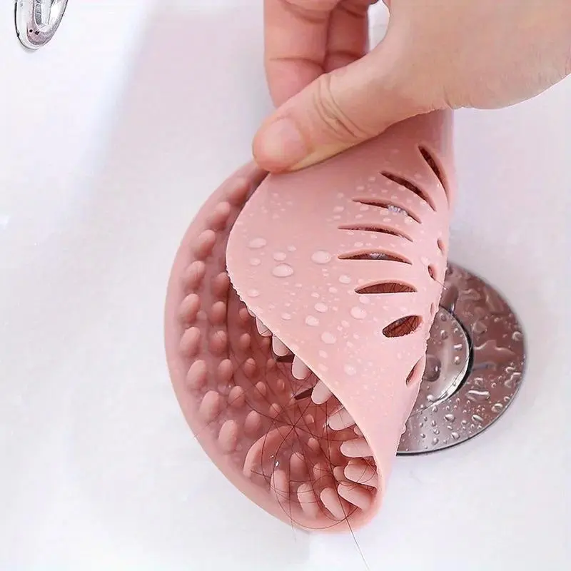 Silicone Drain Hair Catcher, 4 Counts/set Shower Drain Hair Filter, Hair Sink Filter, Bathroom Sink Stopper, Bathroom Gadgets, Bathroom Accessory, Bathroom Necessities, Anti Clogging Drainage, Home Supplies