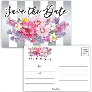 Stonehouse Collection | 40 Rustic Theme Save The Date Postcards | Wedding, Baby Shower, Birthdays, Celebration Announcements | Wonderful & Elegant Theme | 4" x 6" Postcards