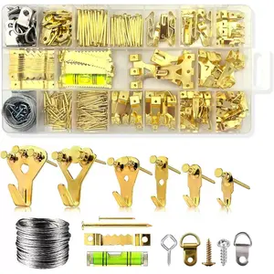 Picture Hanging Kit 302 count, Picture Hangers, Heavy Duty Wall Hook, Picture Hanging Assortment, Picture Hanging Wire, Frame Hanging Hardware, Nails for Hanging Pictures, Plate Hangers for The Wall