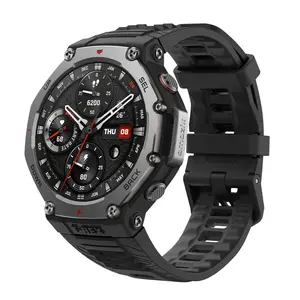 Amazfit T-Rex 3 Rugged/Military Smart Watch 48mm, GPS (with Privacy), Offline Maps, Long Battery Life,328 Feet Water-Resistant, 170 Fitness/Sport Modes, AI, Voice Control, for Android or iPhone