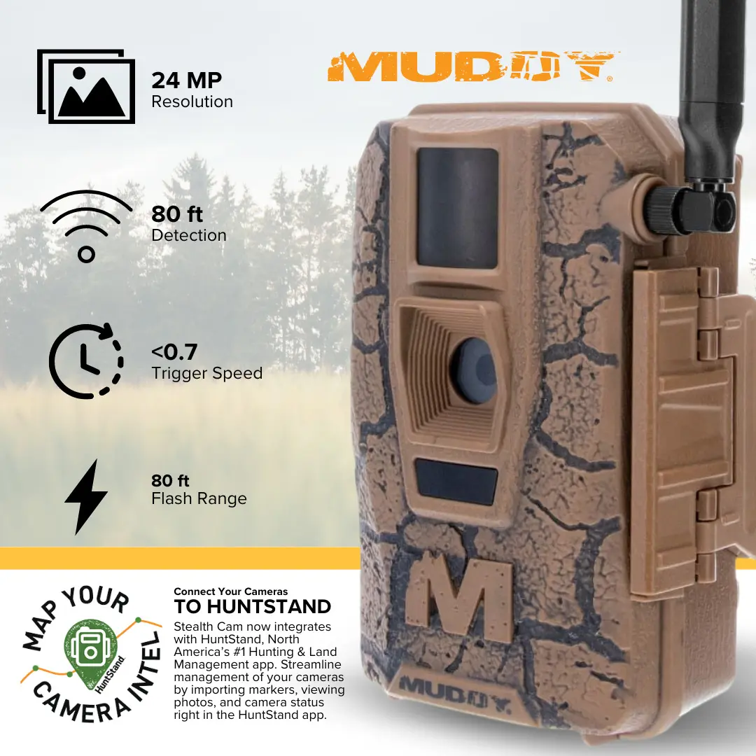 Muddy Mitigator Cellular Camera  24Mp  On-Demand Photo Dual Network with Camera Holder 32GB Memory Card and Card Reader