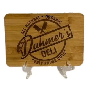 8.625x5.875 Bamboo Board with Dahmer’s Deli Engraved Design