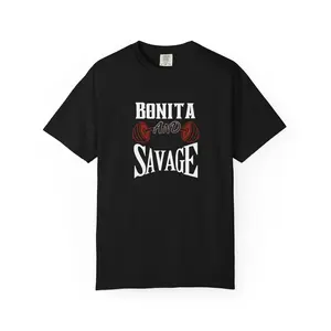 BONITA AND SAVAGE TEE -Trendy Fitness Tee - Unisex T-Shirt Cotton Womenswear
