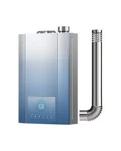 Vancepic Indoor Tankless Water Heater, 5.1 GPM Condensing Propane Gas Water Heater, 120000 BTU, Stainless Steel Heat Exchanger, Smart Digital Control, LED Display