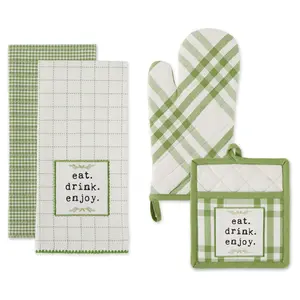 Design Imports Farmhouse Potholder & Kitchen Towel Set