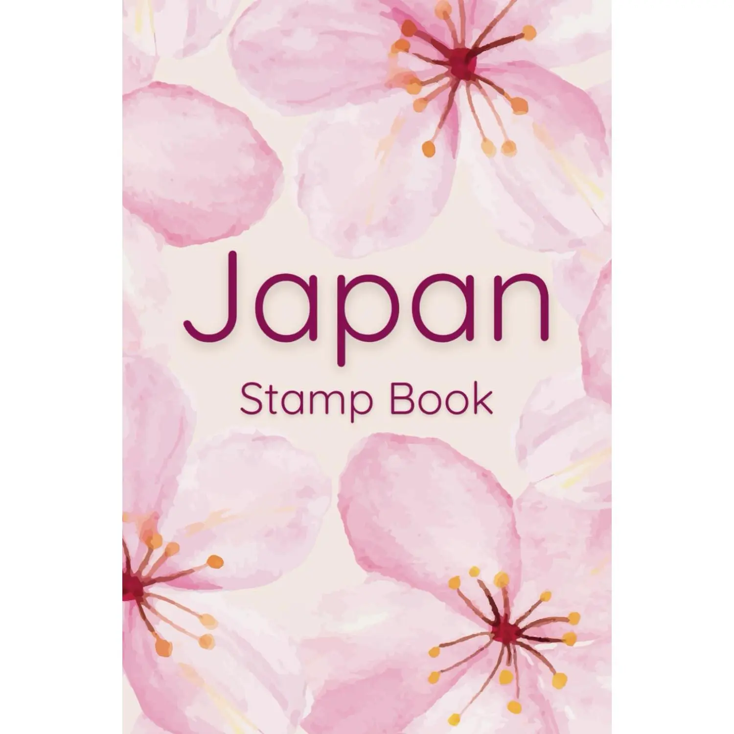 Japan Stamp Book: Cherry Blossom Themed Eki Station and Travel Collection Notebook