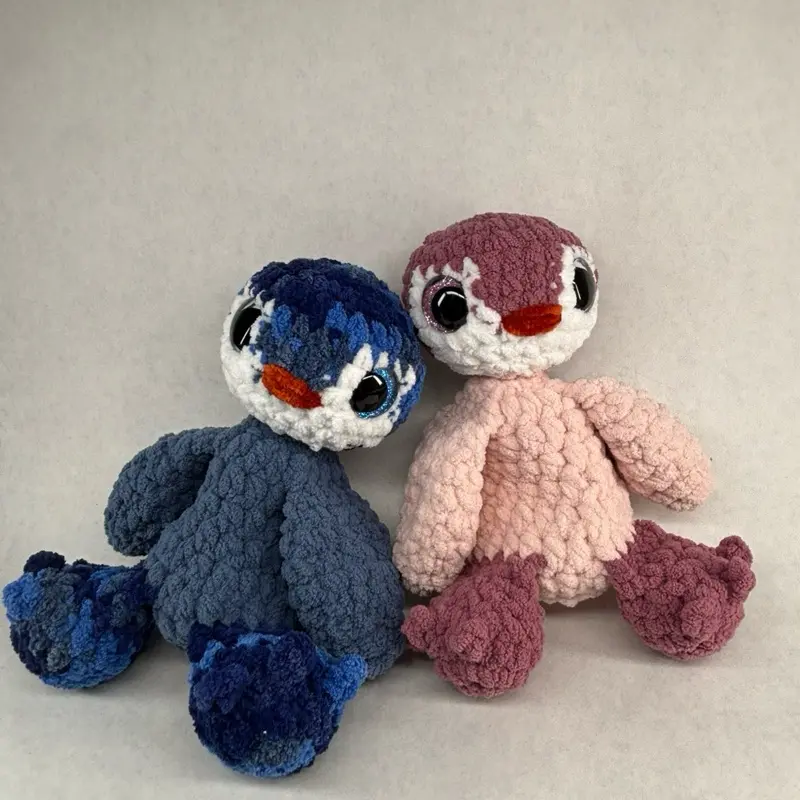 Handmade Crochet Penguin Snuggle Buddies