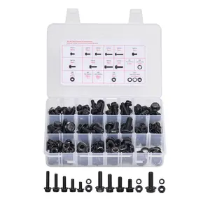 280-Piece Bolts and Nuts Assortment Kit, Metric Alloy Steel Fasteners M6 M8 M10, Hex Head Bolts and Nuts Set for DIY Projects, Home Improvement, Automotive, Machinery, and General Hardware Use