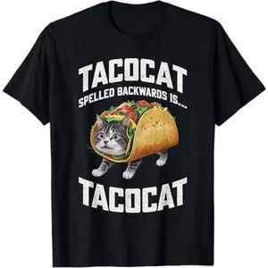 Tacocat Spelled Backward Is Tacocat Shirt Taco Cat Lover T-Shirt