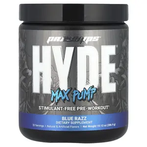 ProSupps Hyde®, Max Pump, Pre-Workout, Blue Razz, 10.12 oz (286.9 g)