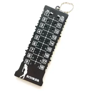 18 Hole Golf Score Counter with Keychain, Portable & Easy-to-Read Stroke Counter, Golf Gift for Enthusiasts, Golf Accessory for Course Practice