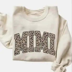 Mimi Sweatshirt, Leopard Mimi Sweater, Cute Mimi Sweatshirt, Gift for Mimi, Grandma Gift, Grandmother Outfit, Grandma Mimi Gigi