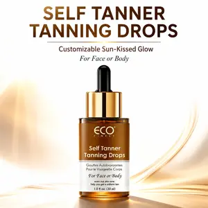 ECO FINEST Self Tanner Tanning Drops for Face & Body, 1 fl oz, Customizable Sun-Kissed Glow, Buildable Color, Streak-Free Finish