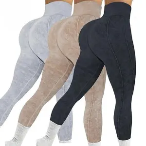 Hijesse Women's High Waist Sports Tummy Control Leggings, Casual Comfy Breathable Seamless Top-stitching Skinny Pants for Yoga Gym Workout Running, Ladies Sportswear for All Seasons, Activewear, High Waisted Leggings, Fitness Pants