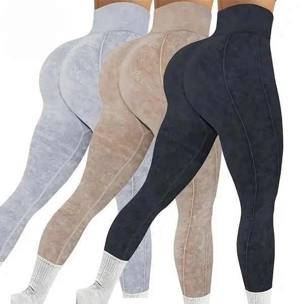 Hijesse Women's High Waist Sports Tummy Control Leggings, Casual Comfy Breathable Seamless Top-stitching Skinny Pants for Yoga Gym Workout Running, Ladies Sportswear for All Seasons, Activewear, High Waisted Leggings, Fitness Pants