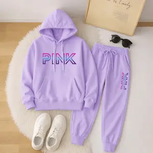 Women's Print Hoodie And Drawstring Track Pants Set, Casual Sportswear, Long-Sleeved Hooded Jacket And Pants, Suitable For Autumn And Winter, Everyday Wear, Indoor And Outdoor Sportswear, Casual Sportswear.