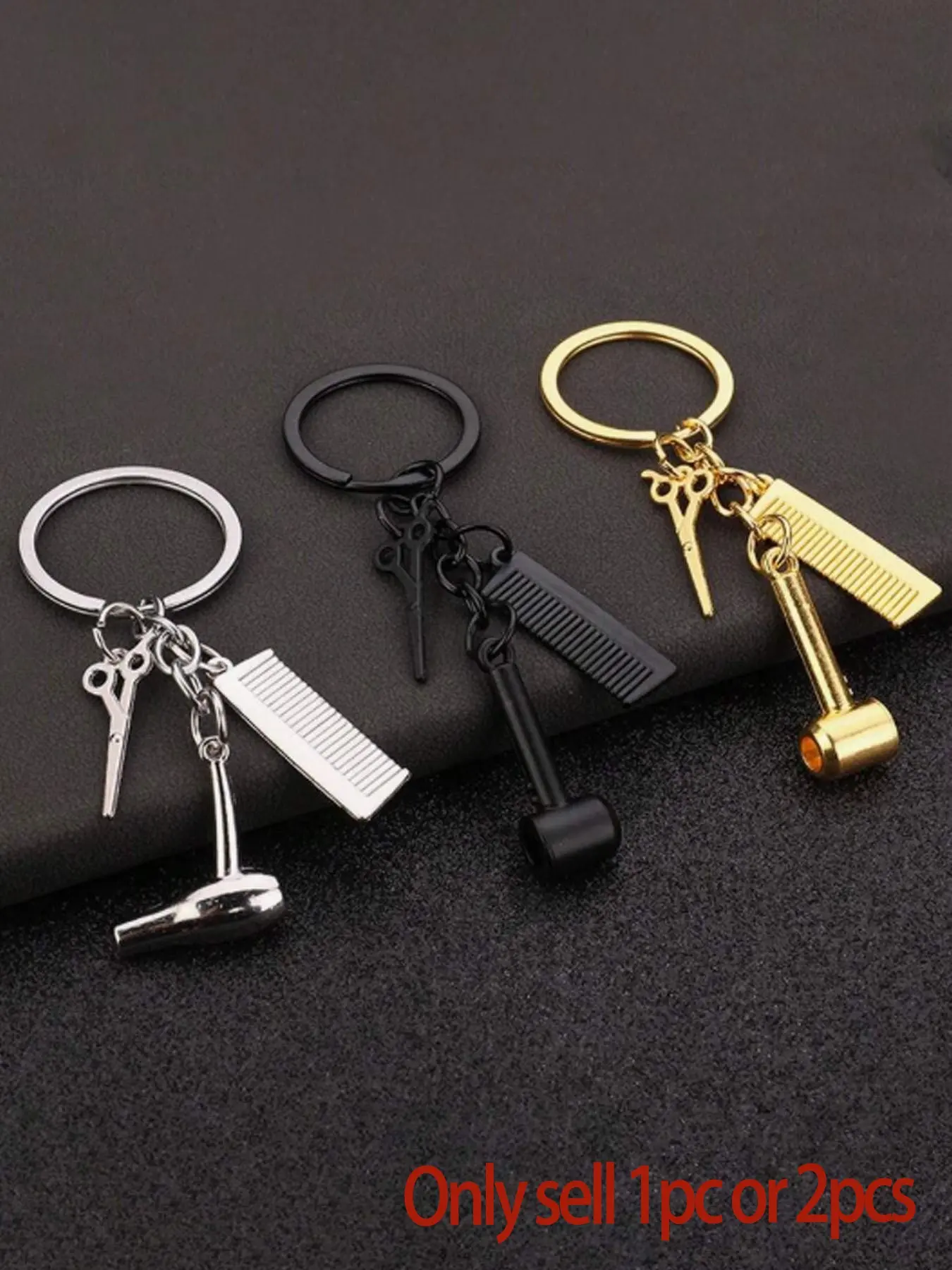 Hairdresser Tool Keychain Accessories | Hair Stylist Bag Charm Key Ring Hairdresser Tools Keychain #HairdresserAccessory #HairStylistGift #SalonLife #TikTokHairdresser #ToolKeychain