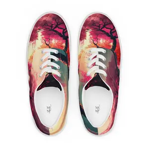 Asian Floral LaLa D&C  lace-up canvas shoes