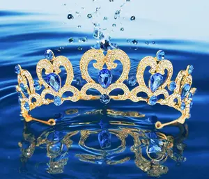 Princess of Heart Tiara, Red Heart Crown, Fairy Gold Headband, Costume Headpiece, Romantic Crown, Love Crown, Quinceanera Crown, Birthday Gift