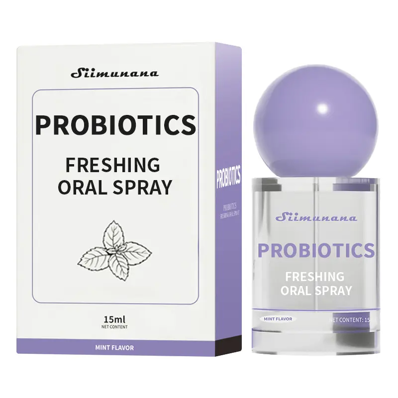 Probiotics Oral Freshening Spray - 15ml Portable Sugar-Free Freshener with Lasting Mint Flavor, Minty Aroma, No Irritation, Ideal for Dating & Kissing