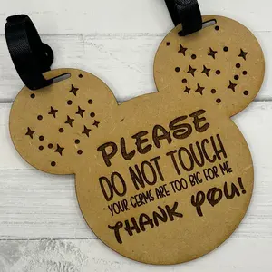 Please Do Not Touch Baby Tag | Car Seat Tag | Stroller Tag | Diaper Bag Tag | Wooden Sign | Carrier Bag Tag