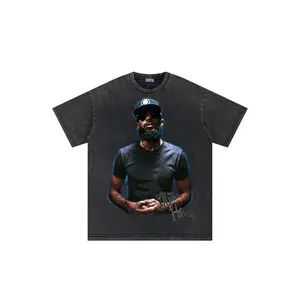 THE DRIZZLED Nipsey Hussle Locc’s at Night Unisex Menswear Cotton Loose Top, Men's Casual T-Shirt