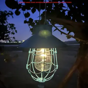 Solar Hanging Lantern, Available In Two Colors, Suitable for Patios, Gardens, And Porches. It Adds A Rustic Night Atmosphere to Outdoor Spaces, Perfectly Matches Courtyard And Outdoor Decorations, And Enhances A Warm Nighttime Ambiance.