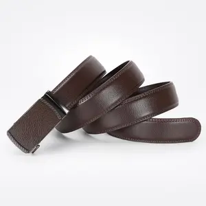 1/2-Pack Men Automatic Leather Belt Genuine Leather Alloy Buckle Sliding Men Belt 1/2-Pack Men Automatic Leather Belt Genuine Leather Alloy Buckle Sliding Men Belt