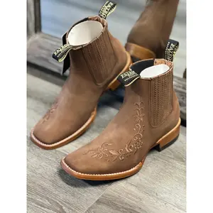 Botin Nobuck Camel / Gamuza Dama S/ Cuero Dama