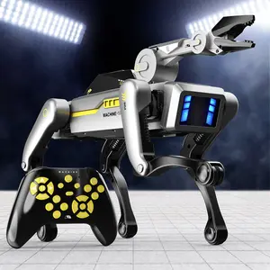 JOYYE Upgrade Robot Dog Toy with Clip Dual Control Handle & APP Programmable Smart Interactive Educational Toy for Kids Dance Music Birthday Gifts
