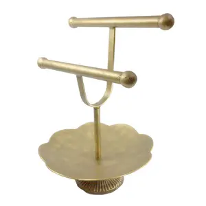 FixtureDisplays® Jewelry Display Stand Necklace Bracelet Rack Beads Bowl Gold Charms Rack 16910-NF