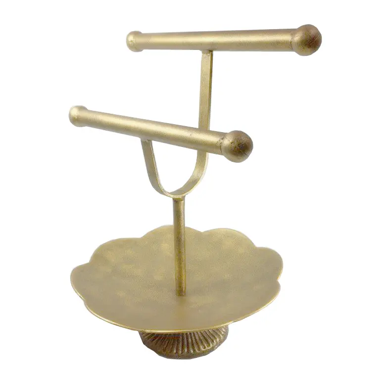 FixtureDisplays® Jewelry Display Stand Necklace Bracelet Rack Beads Bowl Gold Charms Rack 16910-NF