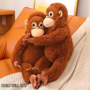 Punch Monkey "Mom" Plush Toy, soft and fluffy stuffed animal, available in doll/backpack styles. Suitable for home décor, car decoration, wedding season, children's birthday gift, and Mother's Day gift.