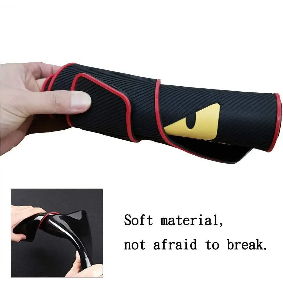 4 pcs Soft Material Automotive Car Mud Flaps Universal Fit Black Splash Guards Rubber mud Guard No Collision Universal 43.5cm23cm0.5cm (LM)