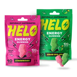 HELO Energy Gummies - Strawberry + Sour Green Apple | 20 Natural Gummies for Focus, Energy, Hydration, and Productivity [Dietary Supplement]