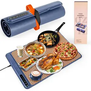 Foldable  Warming Mat with Full Surface Heating in 10sec - Portable Heating Pad with 6 Level Adjustable Temperature & 6H Timer for Buffet, Party, Gathering, Daily Use | 24"x16"