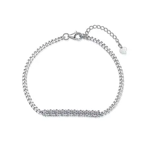 Half Tennis Moissanite Bracelet – 0.9 CARAT | 925 Sterling Silver