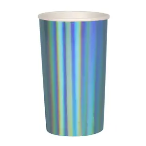 BLUE HOLOGRAPHIC CUPS