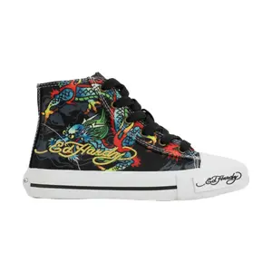 Ed Hardy Dragon Tattoo High Top Black White EH04769001 PS Fashion Shoes New