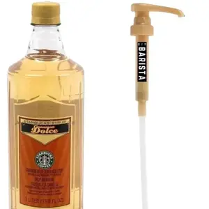 Starbucks Cinnamon Dolce Syrup 1-Liter Bottle for Beverages with Delightful Cinnamon Flavor Packaging May Vary