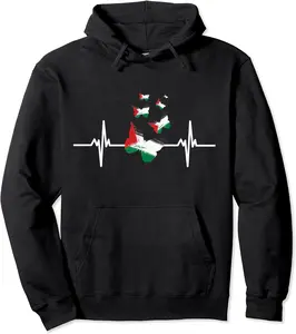 Palestinians Girls Womens Butterflies Palestine Map Colors Pullover Hoodie - Markbrasel Shop 77B09YGYYSQ5