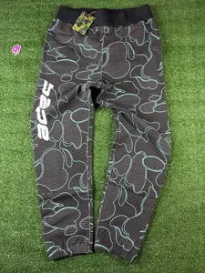Bape Text Code Camo Black Jogger Sweatpants Size Medium
