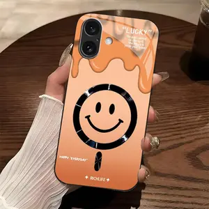Drip Smiley Face Chrome MagSafe Case for [iPhone 16], Richlife Edition Protective Cover 952