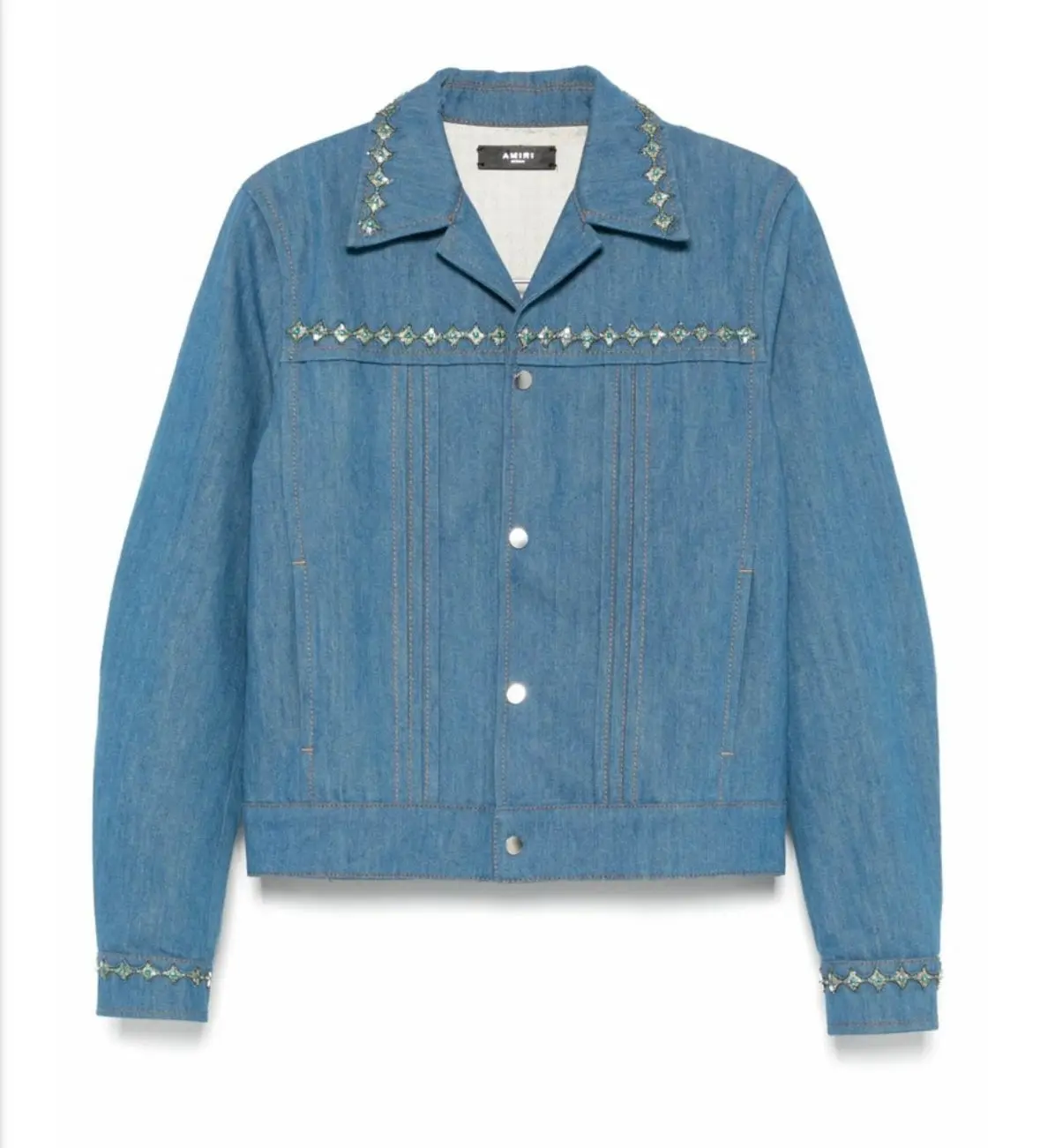 AMIRI Crystal-Embellished Pleated Jacket Size Large (MSRP:$2690)