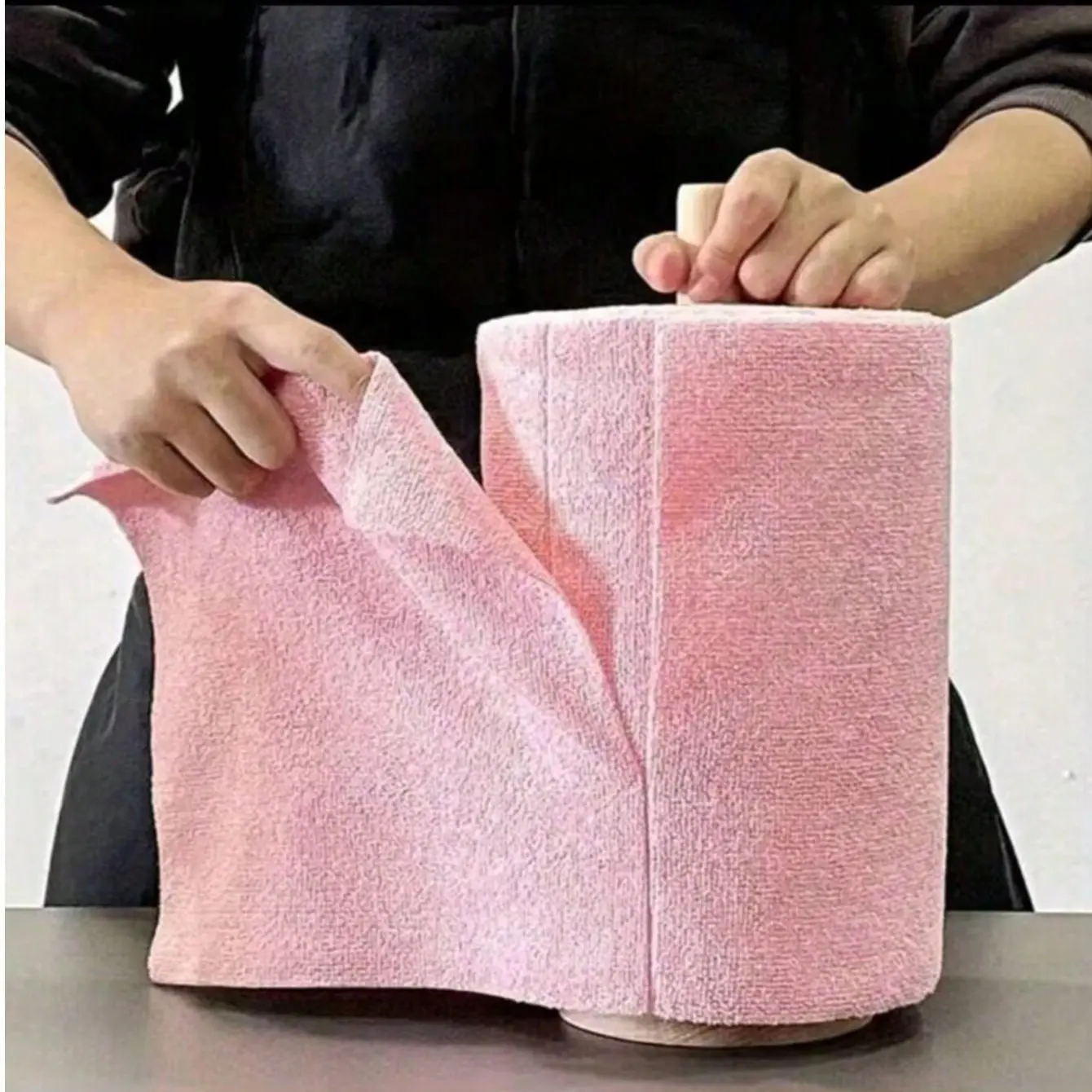 1roll (20pcs) Super Absorbent Reusable Ultra-Fine Fiber Towels, High Absorbency, 20x20cm, Scratch-Resistant, Machine Washable, Multi-Purpose Towels, Suitable For Home, Kitchen, Dining Room, Car Detailing Cleaning, Kitchen Cleaning Cloth, Bathroom Clean